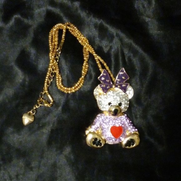 🎉Crystal Teddy Bear Pendant Necklace - Picture 6 of 7